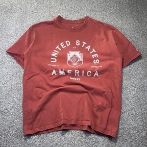 Nike ACG Shirt Mens XL Red United States Of America Graphic Tee USA Patriotic